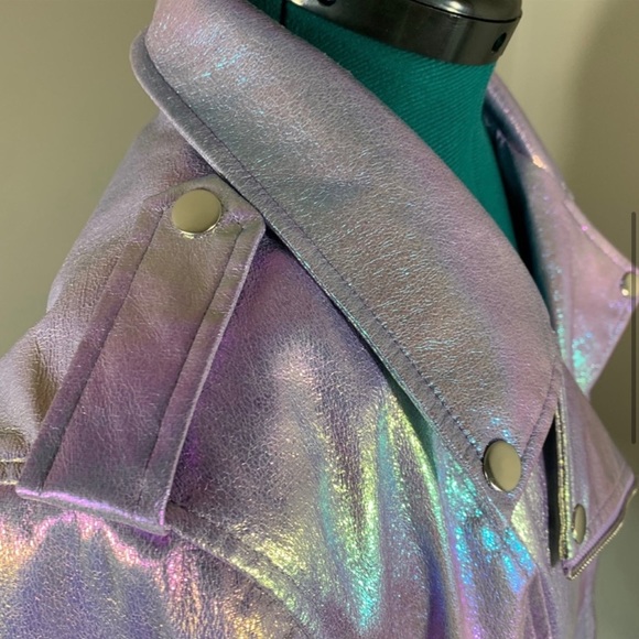 Iridescent Motorcycle Jacket - Picture 2 of 7